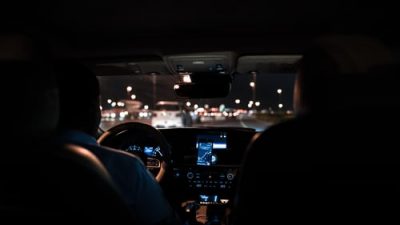 le trajet en taxi