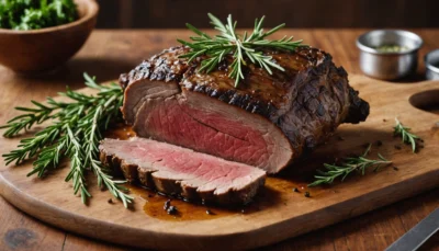 Un gigot de chevreuil juteux et savoureux en toute simplicité au four